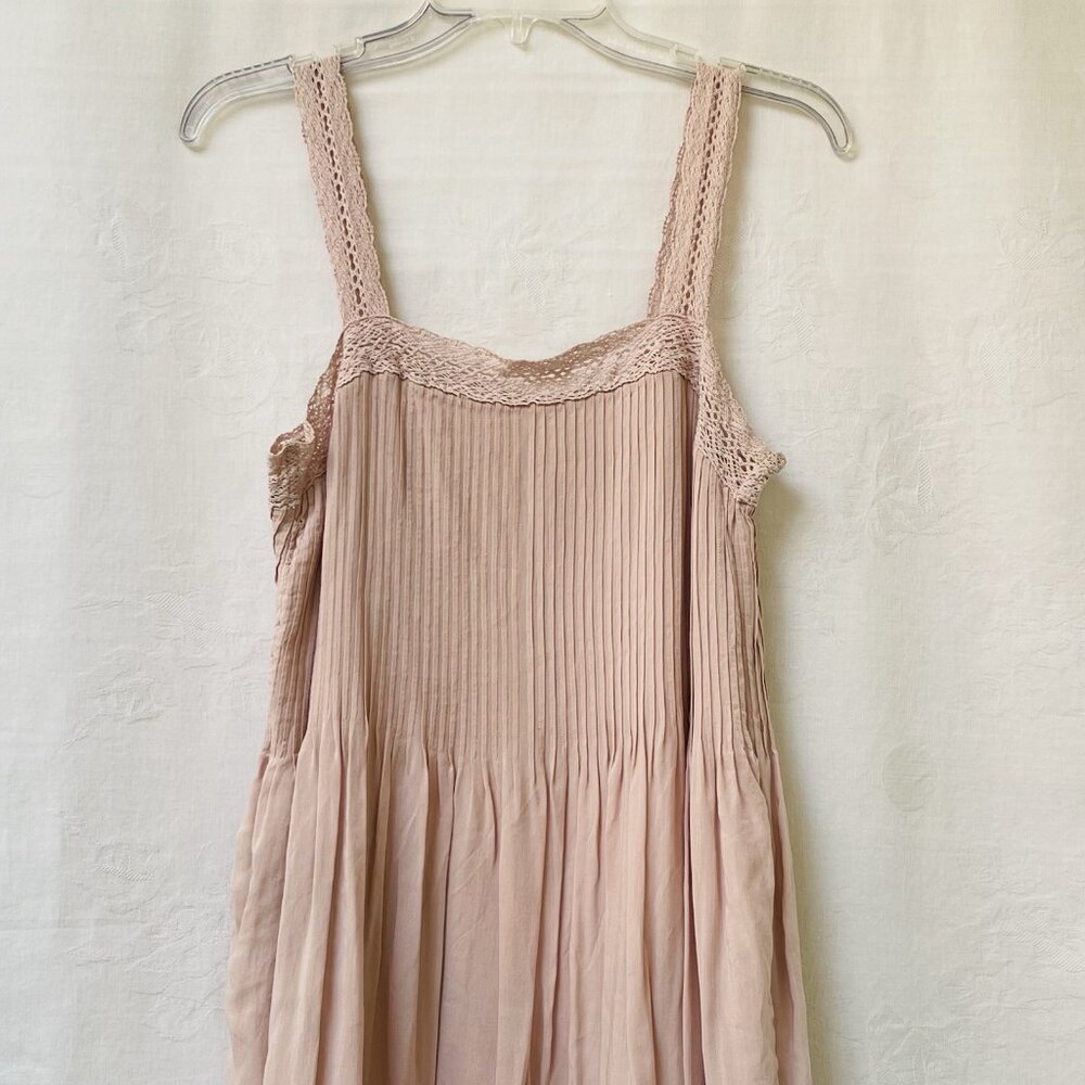 Aritzia Wilfred Blouse Womens XS Pleated Y2K Sleeveless Babydoll Cottage Beach - Picture 2 of 10